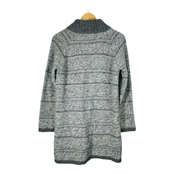 Maryline Italian Wool Blend Cardigan Sweater Fair Isle Gray Women Size Medium - Picture 5 of 8